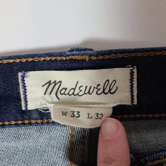 Madewell Dark Blue Wash Slim Jeans Mens-Size 33x32 - Picture 7 of 8